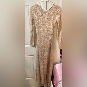 BEIGE MAXI ALTERED DRESS